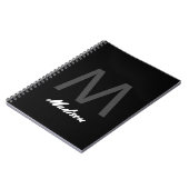 Monogramme Hochzeitsgeschenk Gefallen Elegantes be Notizblock (Linke Seite)