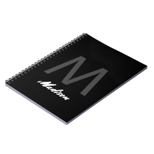 Monogramme Hochzeitsgeschenk Gefallen Elegantes be Notizblock (Linke Seite)