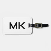 Monogramme Initialen Namensgeschenk Vorzug Schwarz Gepäckanhänger (Vorderseite horizontal)