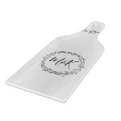 Monogramme mit personalisiertem Namen Schneidebrett (Ecke)