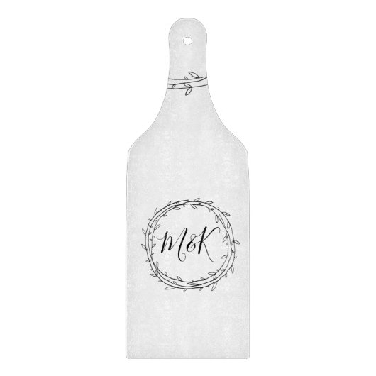 Monogramme mit personalisiertem Namen Schneidebrett (Vorderseite)