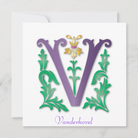 Monogramme mit Wirbel (Vorderseite)