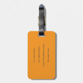 Monogramme Pumpkin Orange Green Fall Geschenk Gabe Gepäckanhänger (Rückseite vertikal)