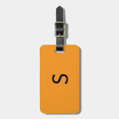 Monogramme Pumpkin Orange Herbstgeschenk Gepäckanhänger (Vorderseite vertikal)