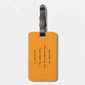 Monogramme Pumpkin Orange Herbstgeschenk Gepäckanhänger (Rückseite vertikal)