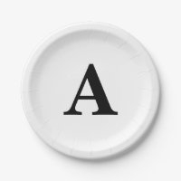 Monogramme Schwarz-weiß Einfache Niedliche Hochzei