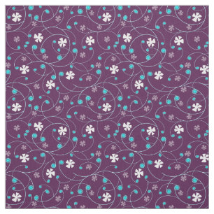 Monogramme und Blume auf einem lila Hintergrund. Stoff