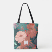 Monogramme Wildblumen Blumenhochzeiten Bridesmaid Tasche (Rückseite)