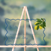 Monogramme Zitronenfrüchte, Hochzeitssonne an der  Acrylschild (Neutral)