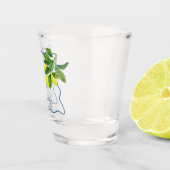 Monogramme Zitronenfrüchte, Hochzeitssonne an der Schnapsglas (Rechts)