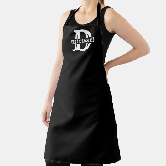 Monogrammed Apron, Personalized Name Initial Chef  Schürze (InSitu)