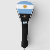 Monogrammed & Argentina Flag Golf Clubs Covers Headcover (Vorderseite)