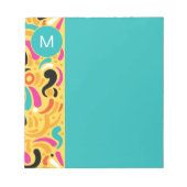 Monogrammed Boldy Colored Abstract Notizblock (Vorderseite)