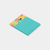 Monogrammed Boldy Colored Abstract Post-it Klebezettel (angewinkelt)
