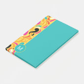 Monogrammed Boldy Colored Abstract Post-it Klebezettel (angewinkelt)