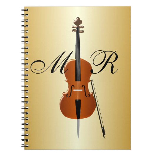 Monogrammed Cello Notizblock (Vorderseite)