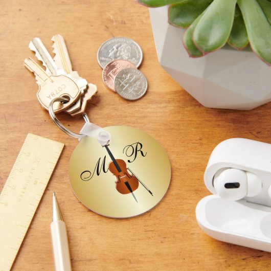 Monogrammed Cello Schlüsselanhänger (Schreibtisch)