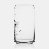 Monogrammed Chic Pretty Watercolor Blue Floral Dosenglas (Links)