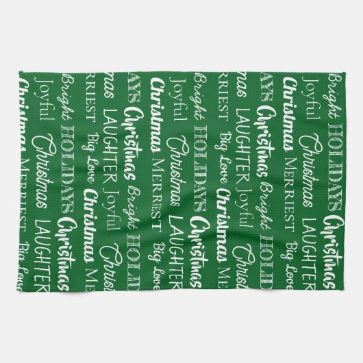 Monogrammed Custom Names for Christmas Geschirrtuch (Horizontal)