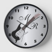 Monogrammed Electric Guitar Wanduhr (Vorderseite)