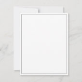 Monogrammed Elegant Black and white Professional  Dankeskarte (Rückseite)