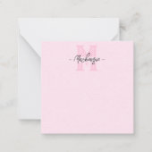 Monogrammed Elegant Bold Initial Mitteilungskarte (Vorderseite)