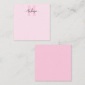 Monogrammed Elegant Bold Initial Mitteilungskarte (Vorne/Hinten)