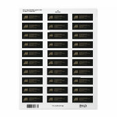 Monogrammed Elegant Modern Gothic Black Gold (Vorne)