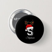 Monogrammed Family Christmas Matching Outfits _1  Button (Vorne & Hinten)
