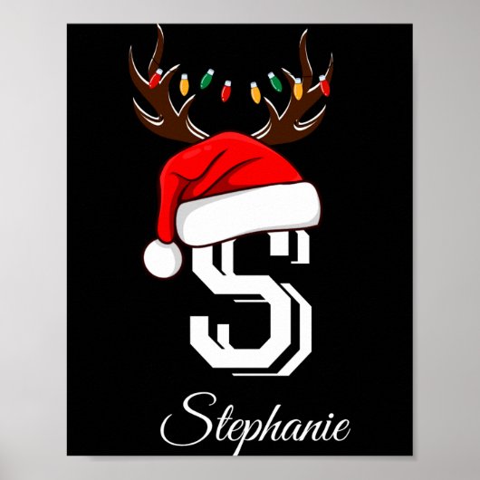 Monogrammed Family Christmas Matching Outfits _1 Poster (Vorne)