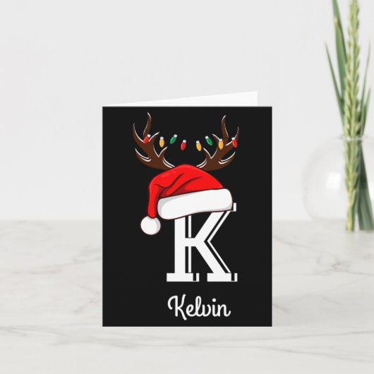 Monogrammed Family Christmas Matching Outfits _2 Karte (Vorderseite)