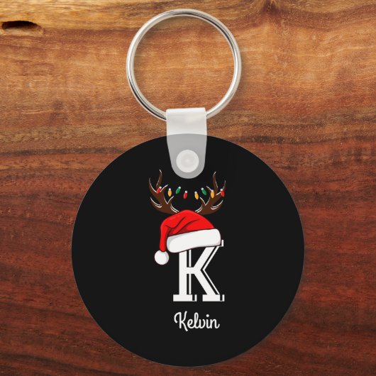 Monogrammed Family Christmas Matching Outfits _2 Schlüsselanhänger (Vorderseite)