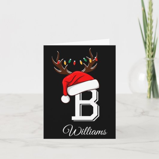 Monogrammed Family Christmas Matching Outfits _3  Karte (Vorderseite)