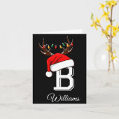 Monogrammed Family Christmas Matching Outfits _3  Karte (Gelbe Blume)