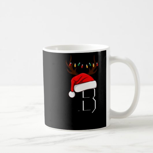 Monogrammed Family Christmas Matching Outfits Kaffeetasse (Rechts)