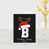 Monogrammed Family Christmas Matching Outfits Karte (Gelbe Blume)