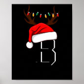 Monogrammed Family Christmas Matching Outfits Poster (Vorne)