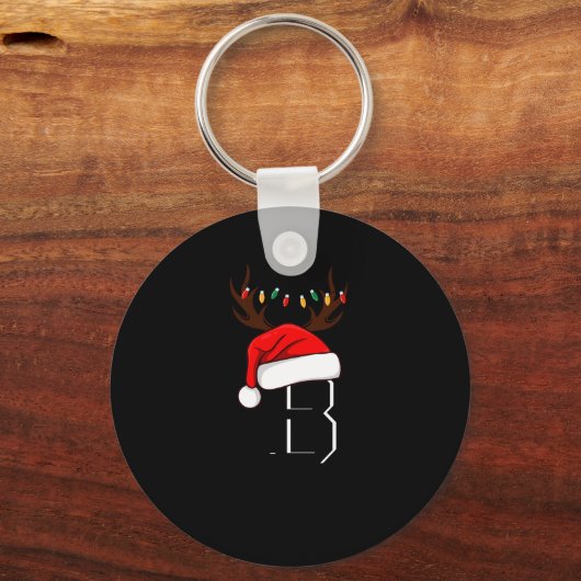 Monogrammed Family Christmas Matching Outfits  Schlüsselanhänger (Vorderseite)