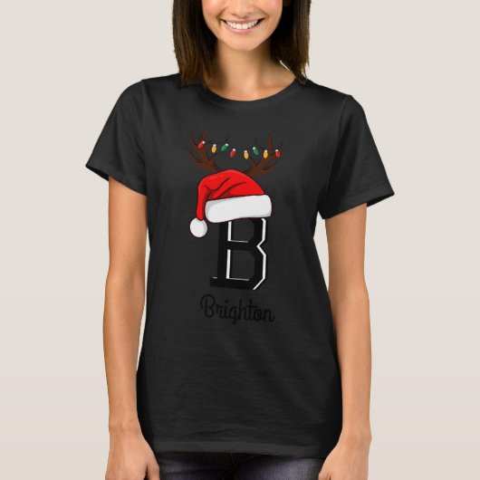 Monogrammed Family Christmas Matching Outfits T-Shirt (Vorderseite)