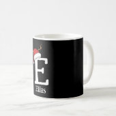 Monogrammed Family Christmas Personalize With Name Kaffeetasse (VorderseiteRechts)