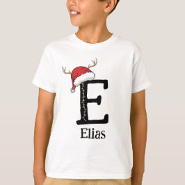 Monogrammed Family Christmas Personalize With Name T-Shirt