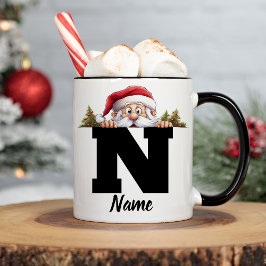 Monogrammed Family Christmas Personalized Santa Kaffeetasse