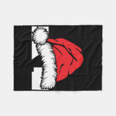 Monogrammed Family Christmas With Name Fleecedecke (Vorderseite (Horizontal))