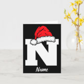 Monogrammed Family Christmas With Name Karte (Gelbe Blume)