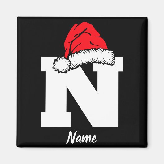 Monogrammed Family Christmas With Name Magnet (Vorne)
