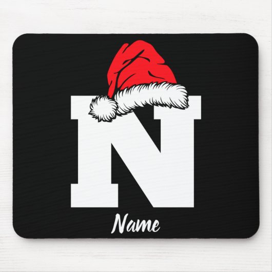 Monogrammed Family Christmas With Name Mousepad (Vorne)