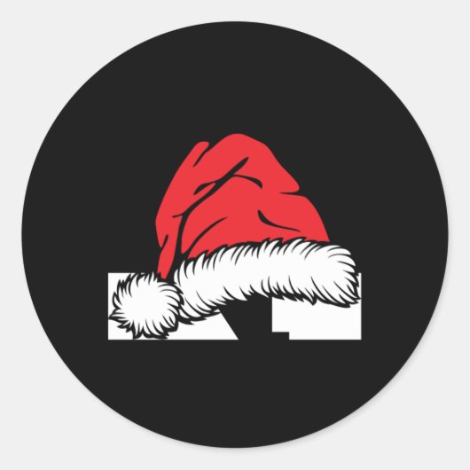 Monogrammed Family Christmas With Name T Shirt Runder Aufkleber (Vorderseite)