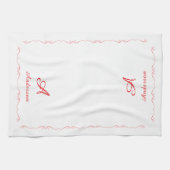 Monogrammed Family Name Geschirrtuch (Horizontal)