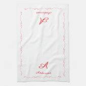 Monogrammed Family Name Geschirrtuch (Vertikal)