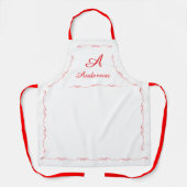 Monogrammed Family Name Schürze (Vorderseite)